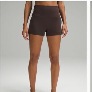 Women's Brown High-Waisted Shorts